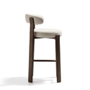Hill Bar Height Barstool | Ivory / Walnut Brown