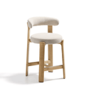 Hill Bench Barstool | Ivory / Natural Ash