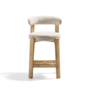 Hill Bench Barstool | Ivory / Natural Ash