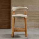 Hill Bench Barstool | Ivory / Natural Ash