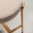Hill Bar Height Barstool | Ivory / Natural Ash