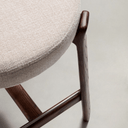 Hill Bar Height Barstool | Ivory / Walnut Brown
