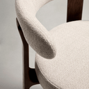 Hill Bench Barstool | Ivory / Walnut Brown