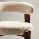Hill Bar Height Barstool | Ivory / Walnut Brown
