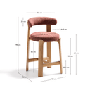 Hill Bench Barstool | Terracotta