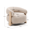 Grant Armchair | Ivory / Natural Ash