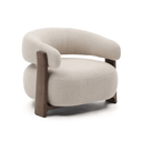Grant Armchair | Ivory / Walnut Brown