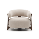 Grant Armchair | Ivory / Walnut Brown
