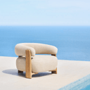 Grant Patio Armchair | Ivory / Teak