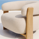 Grant Patio Armchair | Ivory / Teak