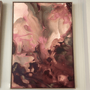 Garnet Geode II Framed Canvas Print