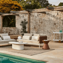 Granada Hourglass Patio Side Table | Brique