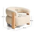 Grant Patio Armchair | Ivory / Teak
