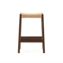Halden Backless Bench Barstool | Walnut Brown