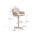 Harlow Adjustable Barstool | Beige