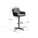 Harlow Adjustable Barstool | Pine Green