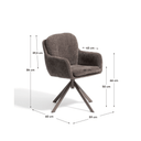 Harlow Swivel Office Chair | Brown