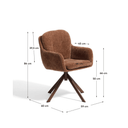 Harlow Swivel Office Chair | Caramel