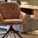 Harlow Swivel Office Chair | Caramel