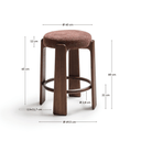 Hill Backless Bench Barstool | Brick