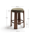 Hill Backless Bench Barstool | Forest