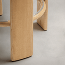 Hill Backless Bench Barstool | Ivory / Natural Ash
