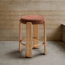 Hill Backless Bench Barstool | Terracotta