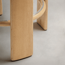 Hill Bar Height Backless Barstool | Ivory / Natural Ash