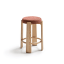Hill Bar Height Backless Barstool | Terracotta