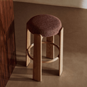 Hill Bar Height Backless Barstool | Terracotta