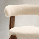 Hill Dining Chair | Ivory / Walnut Brown
