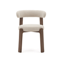 Hill Dining Chair | Ivory / Walnut Brown