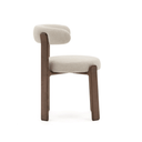 Hill Dining Chair | Ivory / Walnut Brown