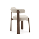 Hill Dining Chair | Ivory / Walnut Brown