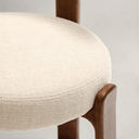 Hill Dining Chair | Ivory / Walnut Brown