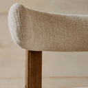 Hill Dining Chair | Ivory / Walnut Brown