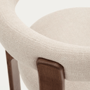 Hill Dining Chair | Ivory / Walnut Brown