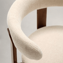 Hill Dining Chair | Ivory / Walnut Brown