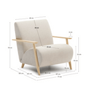 Hugh Armchair | Pearl Beige / Natural Ash