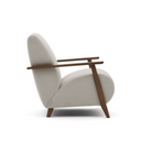 Hugh Armchair | Pearl Beige / Walnut