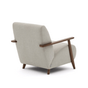 Hugh Armchair | Pearl Beige / Walnut
