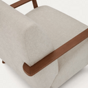 Hugh Armchair | Pearl Beige / Walnut