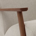 Hugh Armchair | Pearl Beige / Walnut