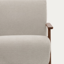 Hugh Armchair | Pearl Beige / Walnut