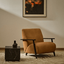 Hugh Leather Armchair | Black