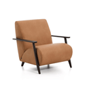 Hugh Leather Armchair | Black