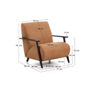 Hugh Leather Armchair | Black