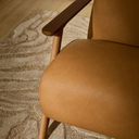 Hugh Leather Armchair | Walnut