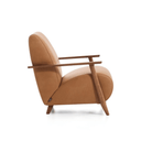 Hugh Leather Armchair | Walnut