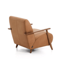 Hugh Leather Armchair | Walnut